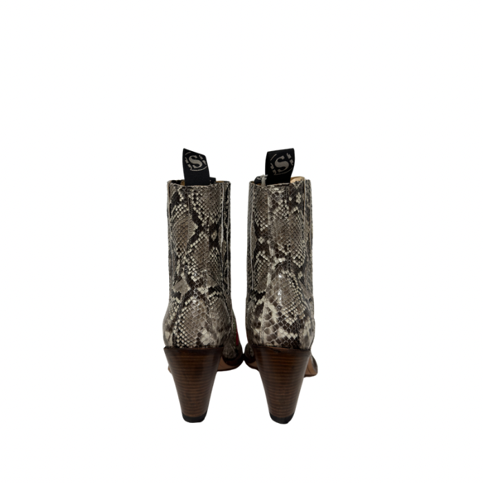Sendra Boots 7234 Pitón Blanco y Negro